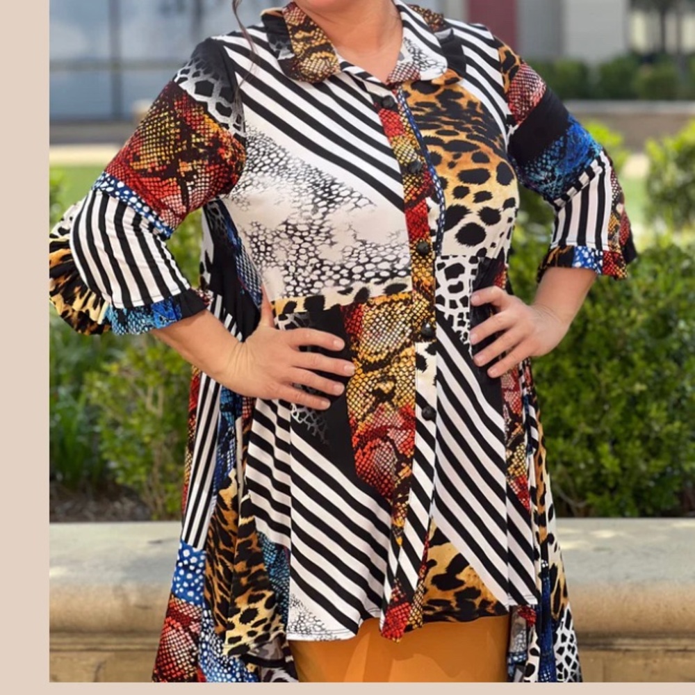 ISO    Zadie bs  Zena button down tunic.